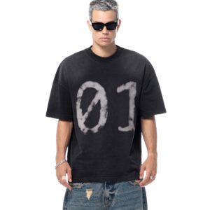 01_WASH_2_sao_chep STRESSMAMA 01 Washed V2 T-shirt T恤(黑)