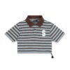 SWE Stripe Crop Polo 上衣(藍)