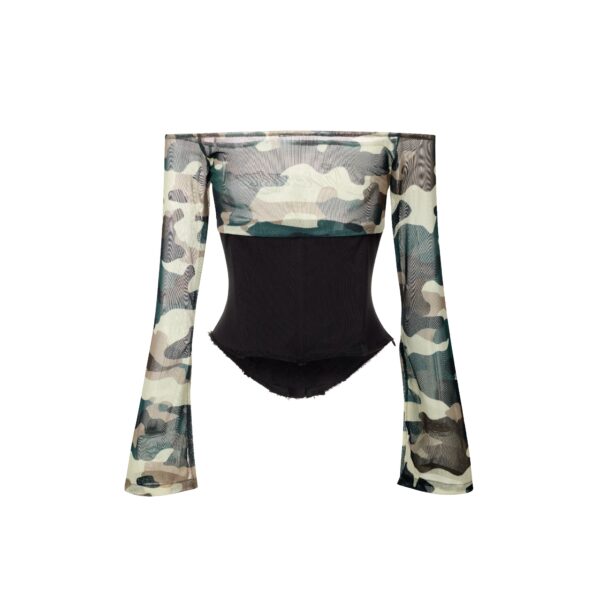 SWE Off-shoulder Corset Top 馬甲上衣(黑)