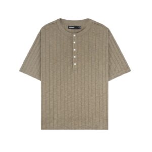 HOWS｜Fitted Henley T-shirt / MOSS