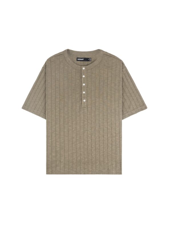 HOWS｜Fitted Henley T-shirt / MOSS
