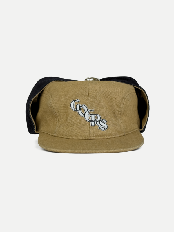 114-1 Goers Studio Bennett Denim Hat in Beige & Black