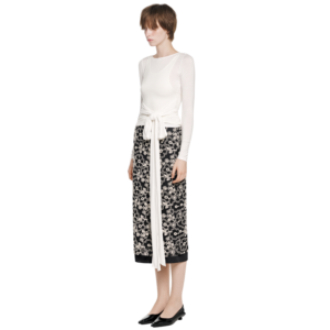 114 làminapparel 蕾絲印花中長裙