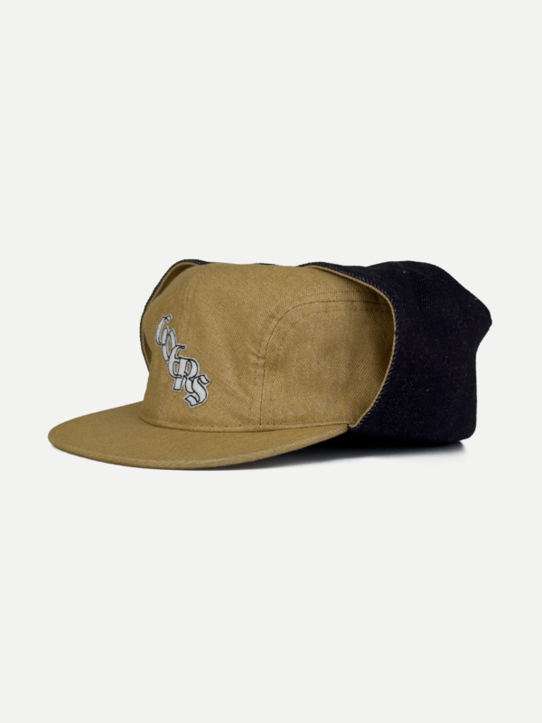 115-1 Goers Studio Bennett Denim Hat in Beige & Black