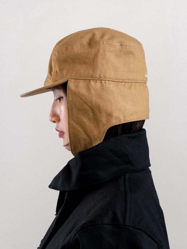 119 Goers Studio Bennett Denim Hat in Beige & Black