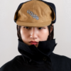 121 Goers Studio Bennett Denim Hat in Beige & Black