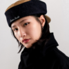 122 Goers Studio Bennett Denim Hat in Beige & Black