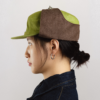 Goers Studio Bennett Denim Hat in Moss Green & Brown
