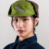 Goers Studio Bennett Denim Hat in Moss Green & Brown