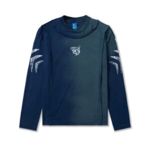 DKILLUMINATE｜SHARK HALF-WASHED BLUE LONGSLEEVE