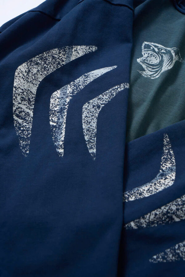 DKILLUMINATE｜SHARK HALF-WASHED BLUE LONGSLEEVE
