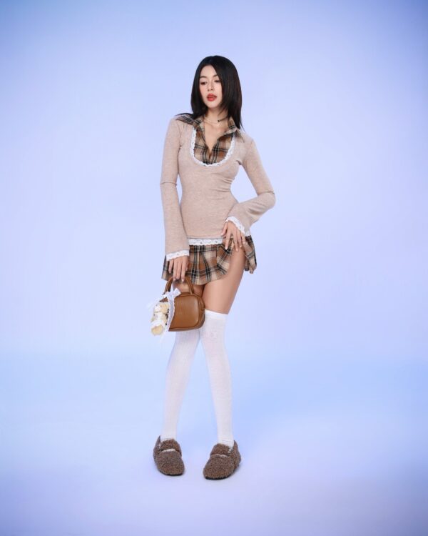 So Dópe｜Brown Pazazi Dress