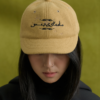 Goers Studio Flower Short Brim cap in Mustard