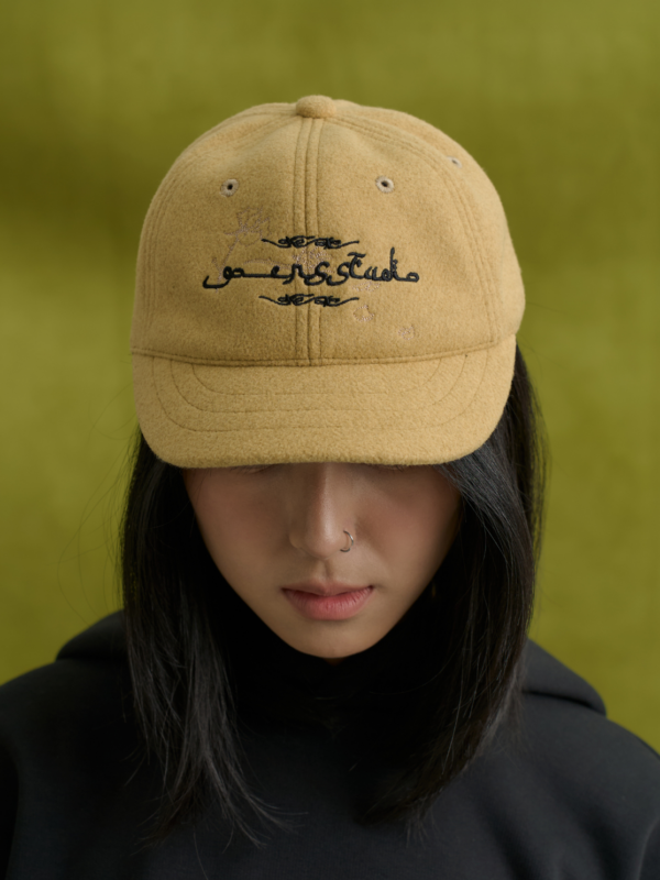 Goers Studio Flower Short Brim cap in Mustard