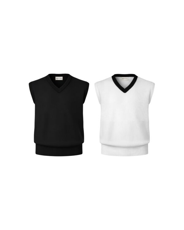 MAVERIK STUDIO｜MAVERIK® V-NECK KNIT VEST ( WHITE )