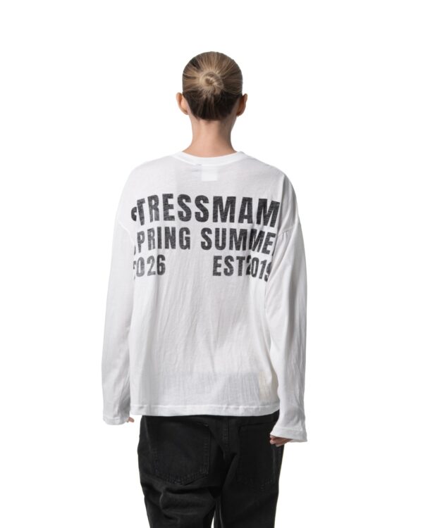 STRESSMAMA Ss26 Sheer Longsleeve 長袖T(白)