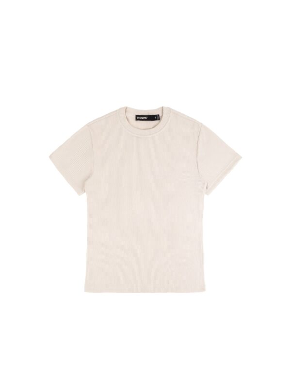 HOWS｜Ribbed T-shirt / Cream