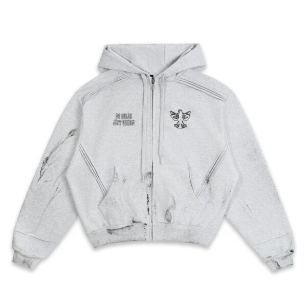 SWE Cross Zip Hoodie 帽T(灰)