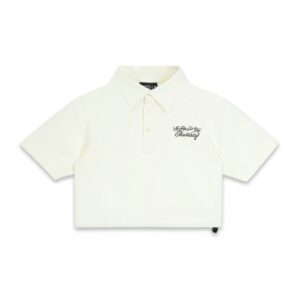 SWE Script Crop Polo 上衣