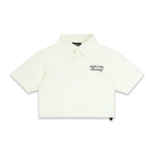 SWE Script Crop Polo 上衣