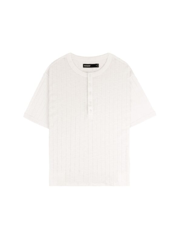 HOWS｜Fitted Henley T-shirt / Cream