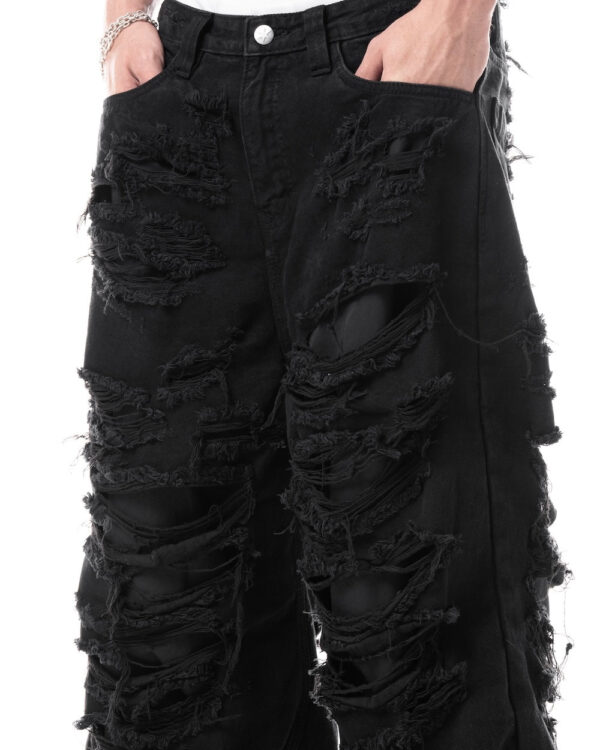 STRESSMAMA Mamafia Distressed Jeans 牛仔褲(黑)