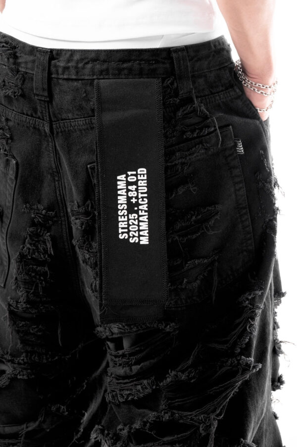 STRESSMAMA Mamafia Distressed Jeans 牛仔褲(黑)