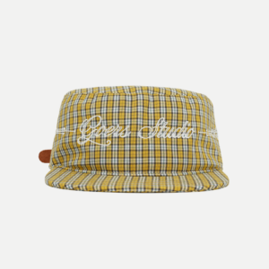 Goers Studio Plaid Pillbox Cap in Yellow