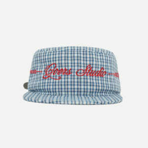 Goers Studio Plaid Pillbox Cap in Blue