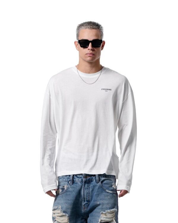 STRESSMAMA Ss26 Sheer Longsleeve 長袖T(白)