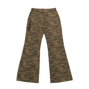 2D-NAU_7cc9d857-8a5c-4925-90e7-5fc6fd1dbba8 UNKRUSH FLAIR - flared pants/ brown Camo