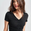 COUPLETX｜Tee Kiểu Nữ Croptop Rút Dây