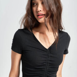 COUPLETX｜Tee Kiểu Nữ Croptop Rút Dây