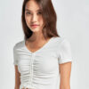 COUPLETX｜Tee Kiểu Nữ Croptop Rút Dây
