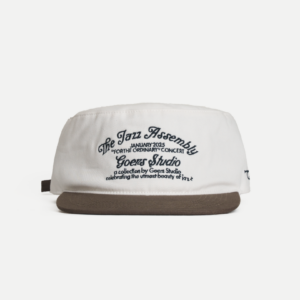 33_7a63ef38-16cf-4134-9d93-a98ee0cf10b8 Goers Studio Unforgettable Painters Cap in Off-white & Brown