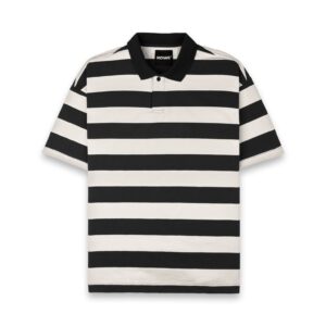 HOWS｜Striped POLO / Black