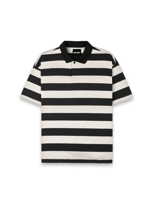 HOWS｜Striped POLO / Black