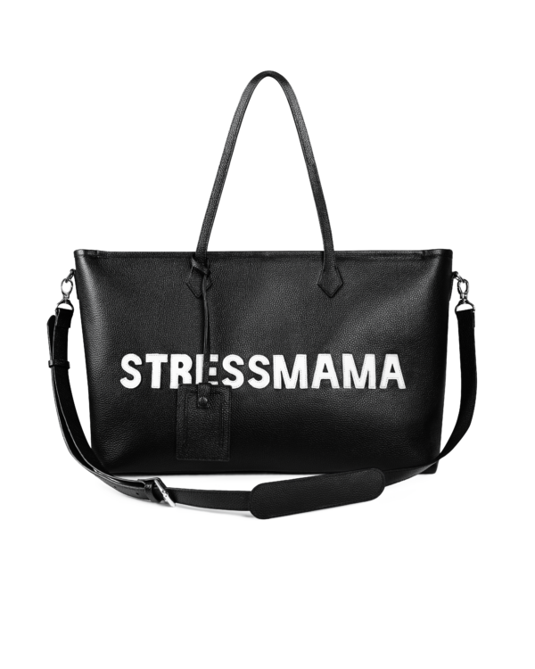 STRESSMAMA Fw25 Signature Leather Tote Bag 服飾(黑)