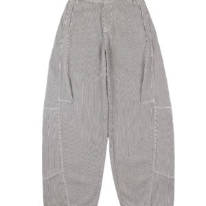 HOWS｜Striped Khaki Pants / Black X White