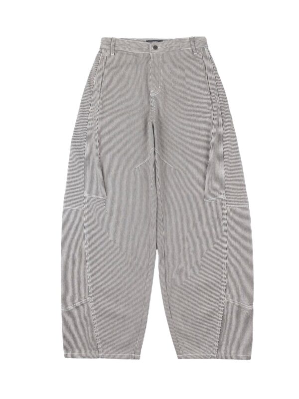 HOWS｜Striped Khaki Pants / Black X White