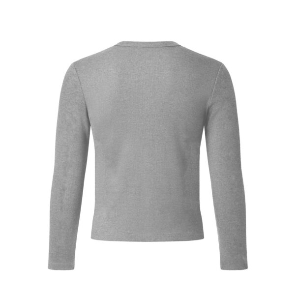 MAVERIK STUDIO｜MAVERIK® BUTTON RIB SLIM FIT LONGSLEEVE T-SHIRT ( GREY )