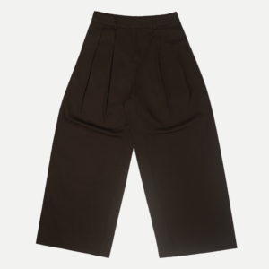 58 Goers Studio Double Pleated Trousers in Coffee Brown