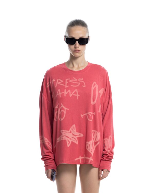 STRESSMAMA Ssma Sketch Longsleeve 長袖T(紅)