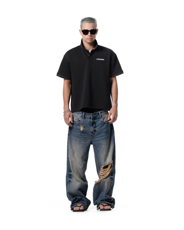 STRESSMAMA Ssma Logo Polo T-shirt T恤(黑)