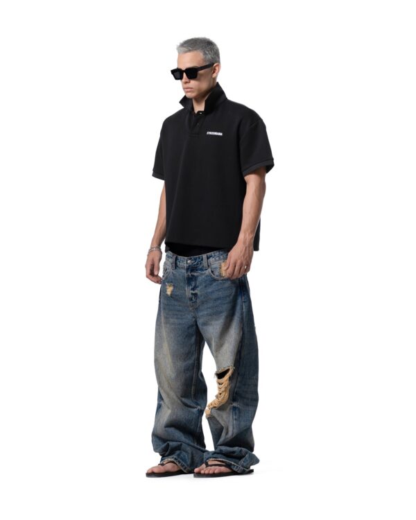 STRESSMAMA Ssma Logo Polo T-shirt T恤(黑)