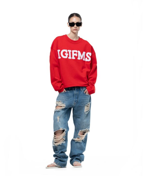 STRESSMAMA Ssma Igifms Embroidery Longsleeve 長袖T(紅)