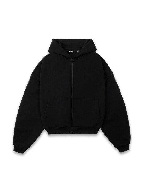 HOWS｜Hoodie Melton WOOL / Black