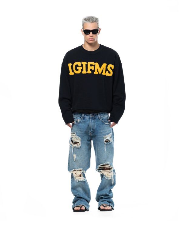 STRESSMAMA Ssma Igifms Embroidery Longsleeve 長袖T(黑)