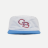 Goers Studio Signature Pillbox Cap in Blue & White
