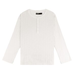 HOWS｜Fitted LONG Sleeve Henley T-shirt / Cream